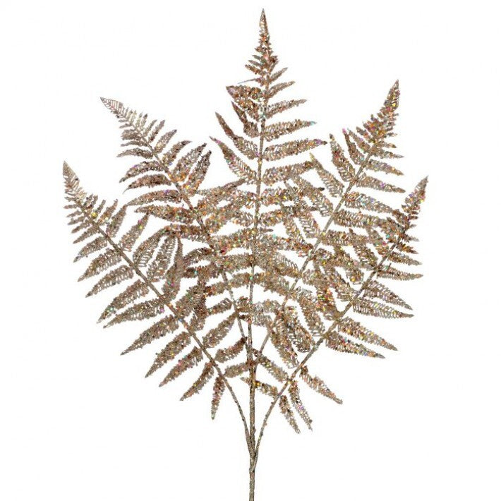 34" Gold Sequin Glitter Fern Spray Pick # MTX63843_GOLD