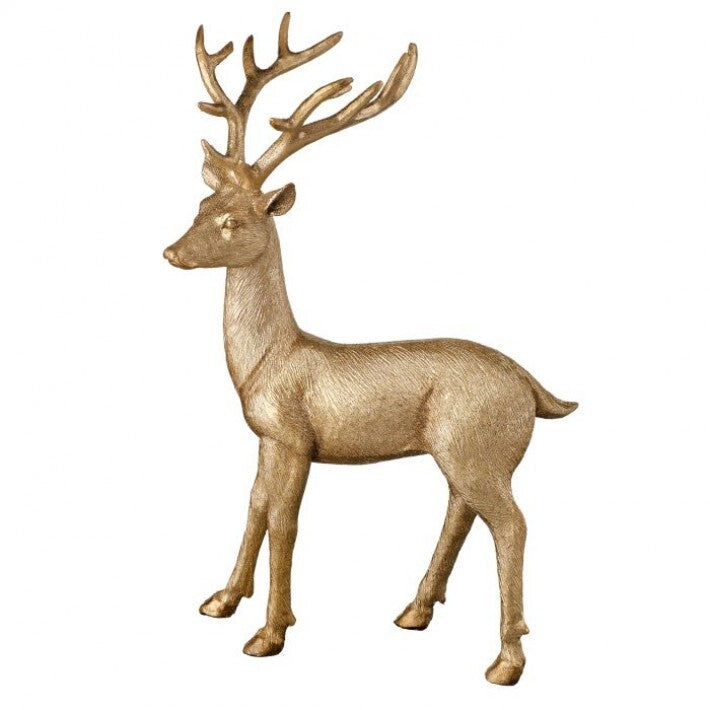 15" Champagne Long Horn Standing Deer # MTX66324_CHAG