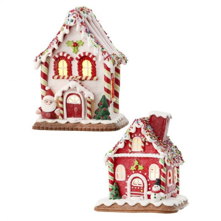 7" LED Cookie Sprinkles House B/O and Timer, 2 Assorted # MTX68293_RDGW