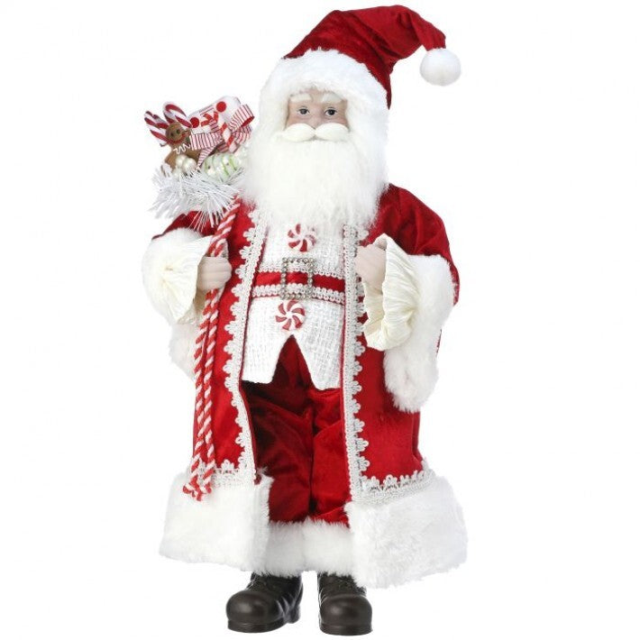 18" Fabric Holiday Sweets Santa # MTX71964_RDWH