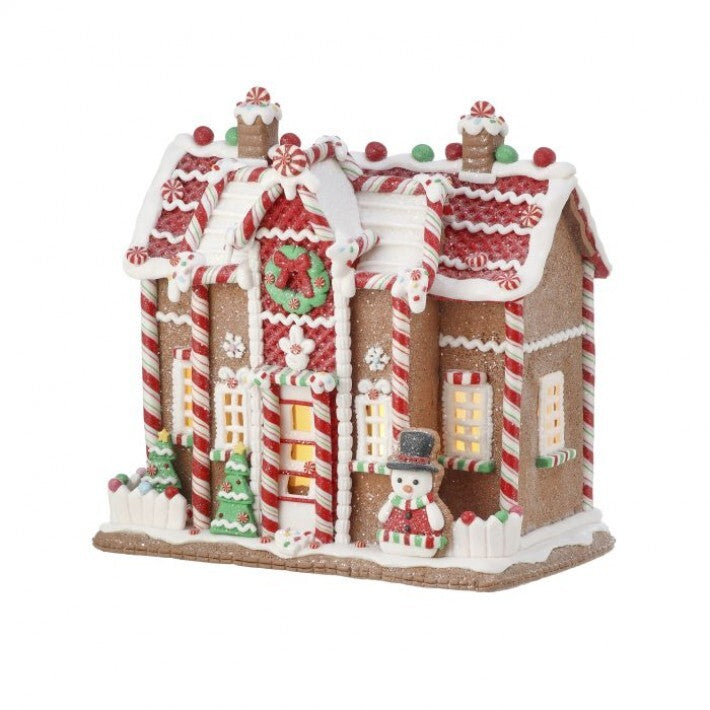 9.5" LED Gingerbread Sweets House, B/O and Timer # MTX72241_HOMU