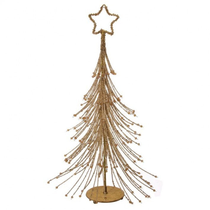 20" Gold Glitter with Bead and Star Tree # MTX72459_GOLD