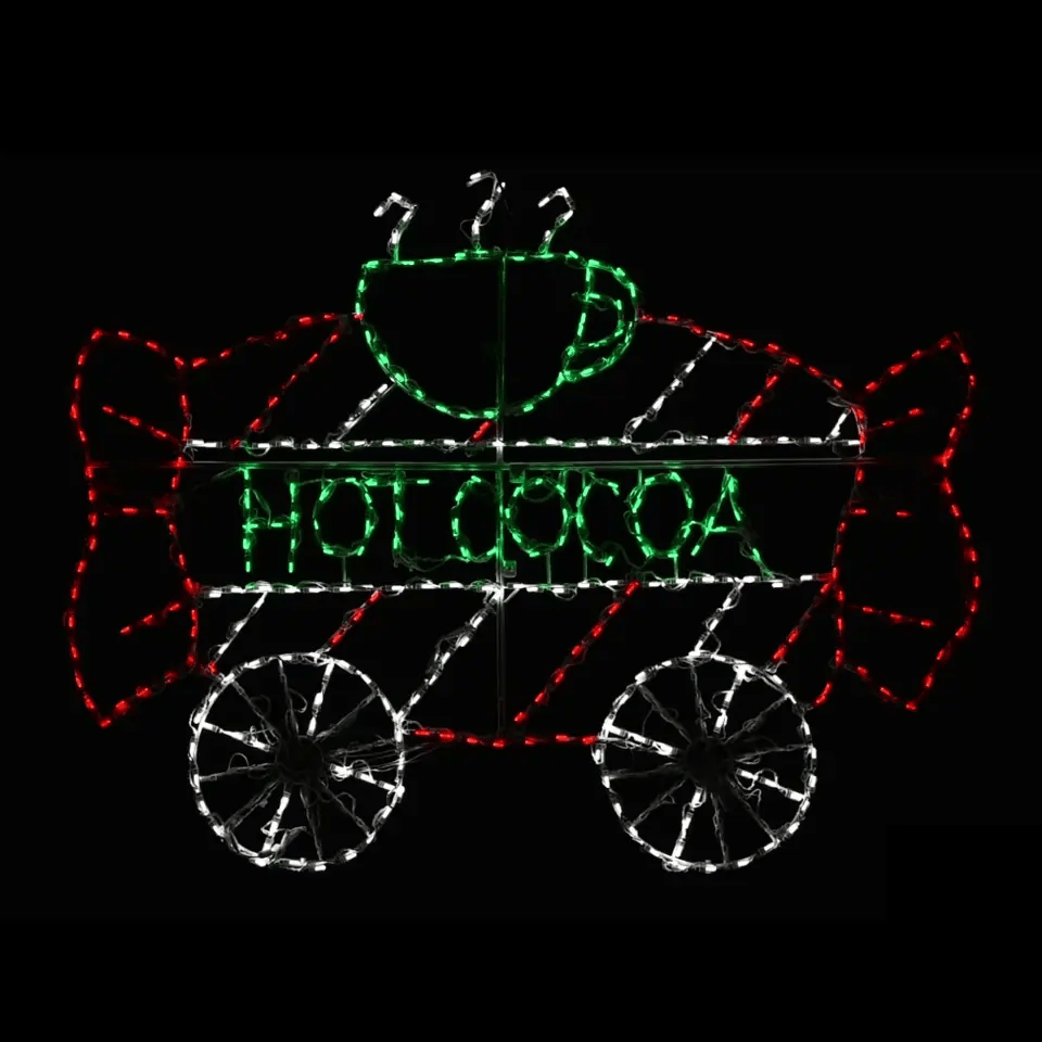 Brite Ideas 70" Hot Cocoa Train Car Animated LED Display TC03-6