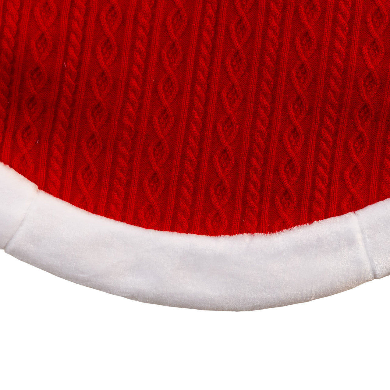 Kurt Adler 48" Red Cable Knit With White Faux Fur Border Tree Skirt #TS0328;Kurt Adler 48" Red Cable Knit With White Faux Fur Border Tree Skirt #TS0328;Kurt Adler 48" Red Cable Knit With White Faux Fur Border Tree Skirt #TS0328;Kurt Adler 48" Red Cable Knit With White Faux Fur Border Tree Skirt #TS0328;Kurt Adler 48" Red Cable Knit With White Faux Fur Border Tree Skirt #TS0328