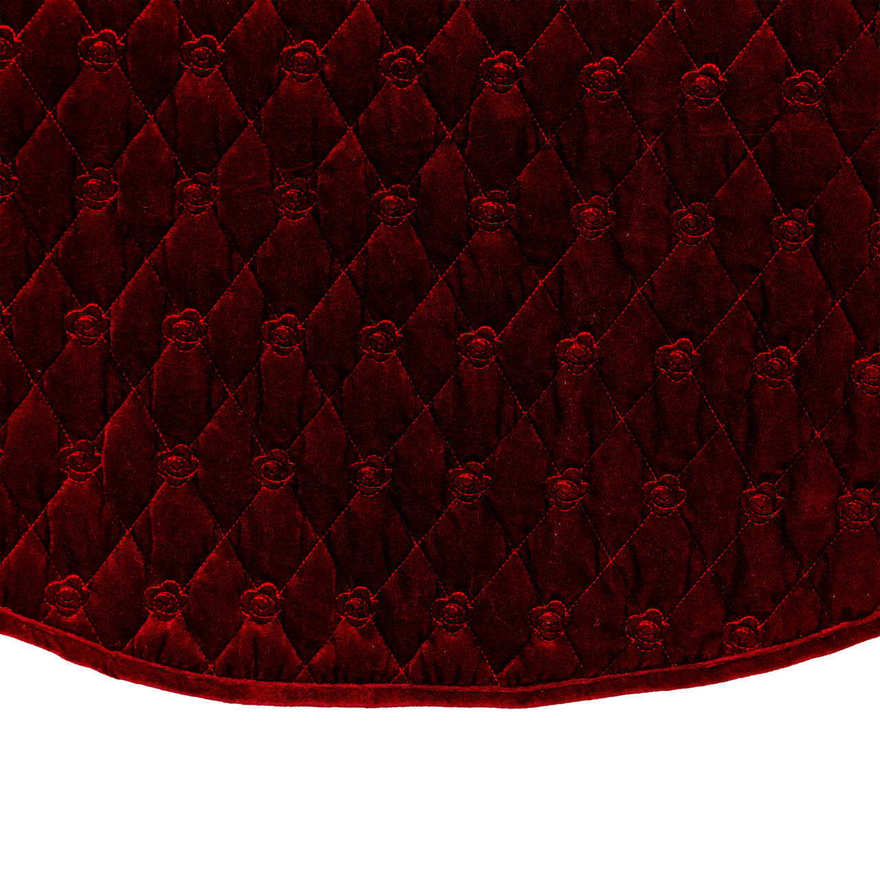 Kurt Adler 48" Quilted Burgundy Velvet Tree Skirt #TS0332;Kurt Adler 48" Quilted Burgundy Velvet Tree Skirt #TS0332;Kurt Adler 48" Quilted Burgundy Velvet Tree Skirt #TS0332