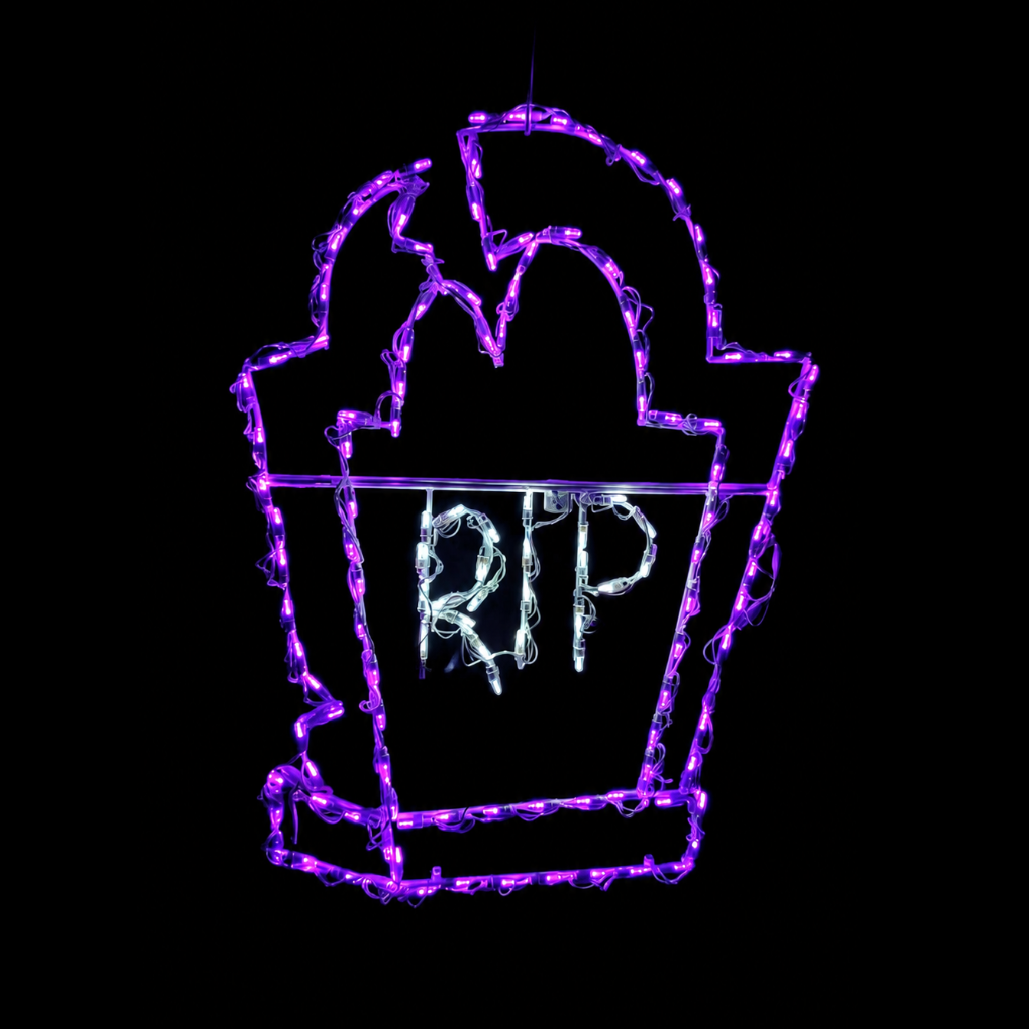 Brite Ideas 38" Purple Tombstone Halloween LED Display RIP38