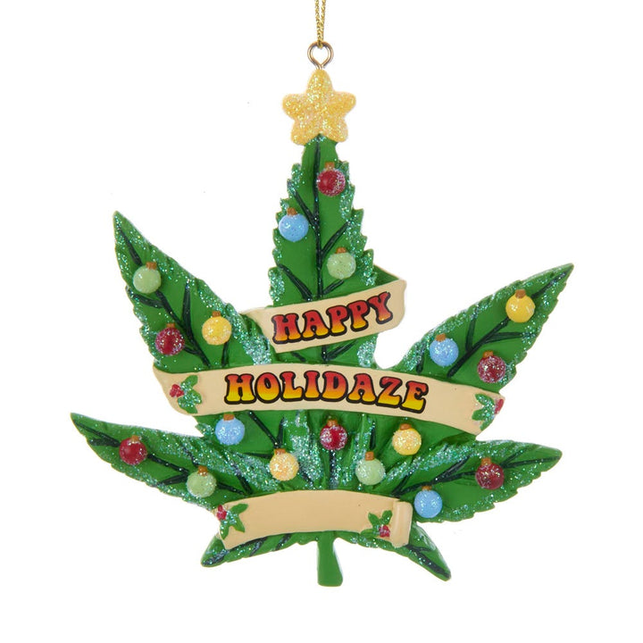 4" Cannabis Leaf Ornament #A1877