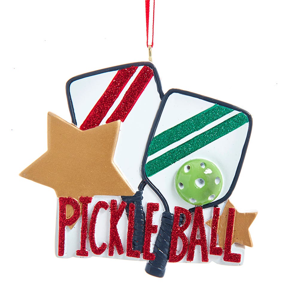 3.25" Pickle Ball Ornament - Free Personalization #A2105