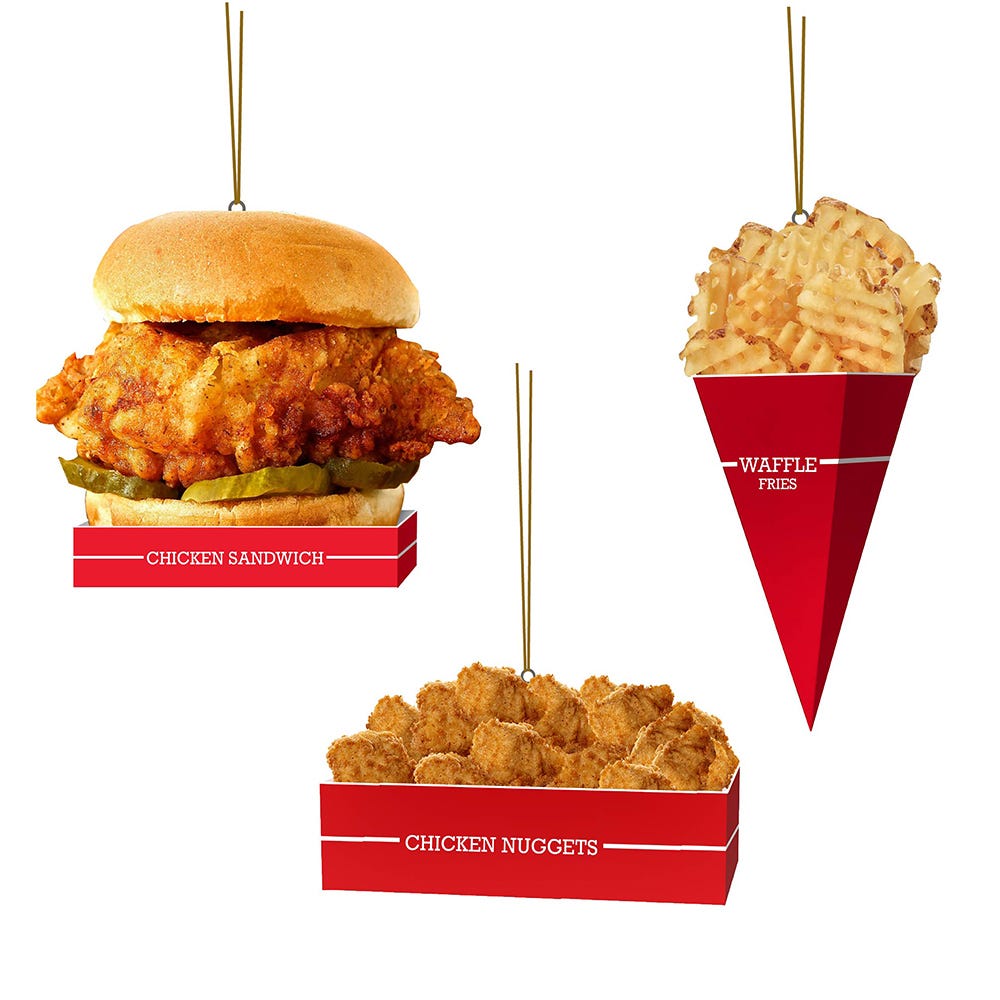 2.125-2.8" Fast Food Ornament, 3 Assorted A2442