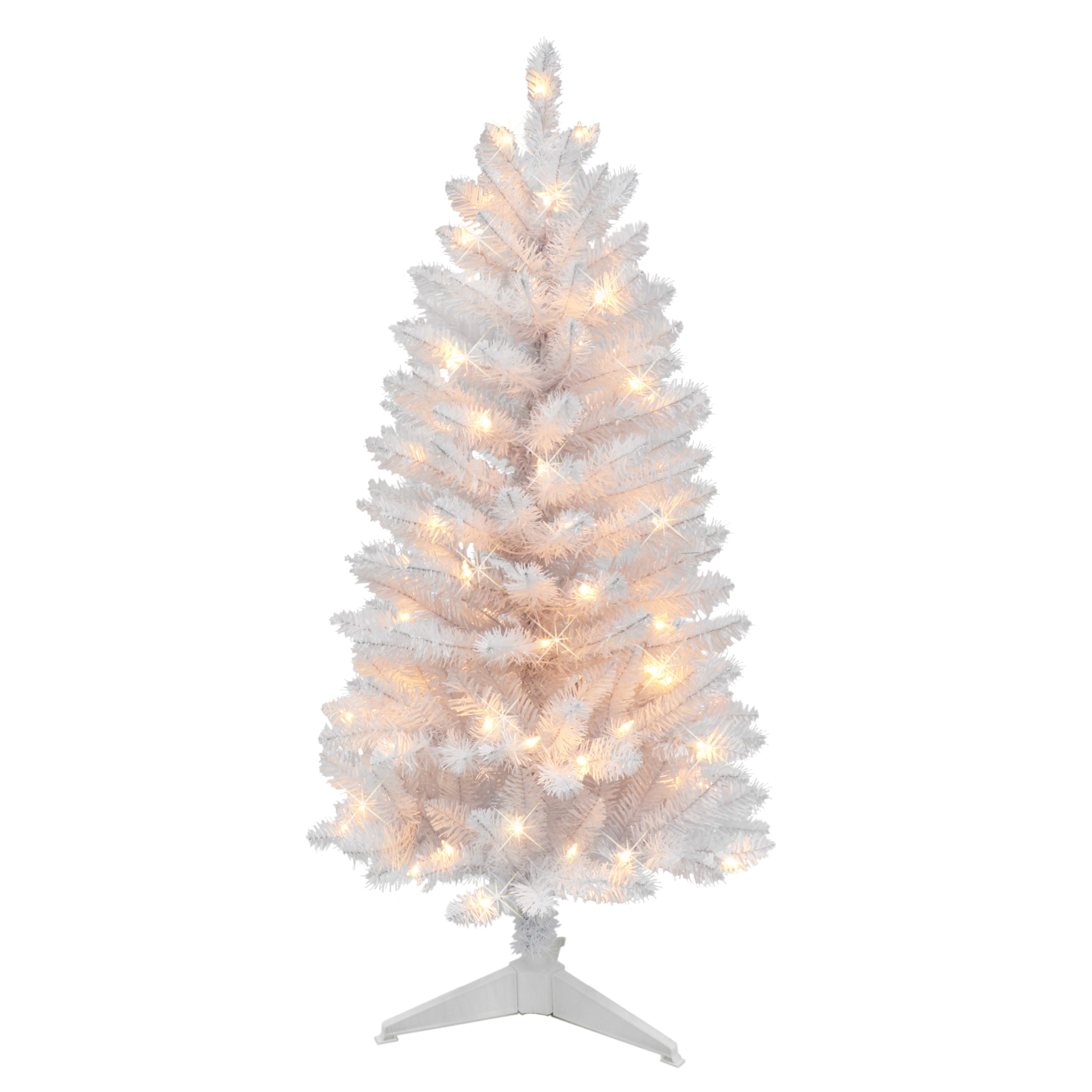 4 ft Pre-Lit White Carson Artificial Pine Tree WH-CPA-40C07