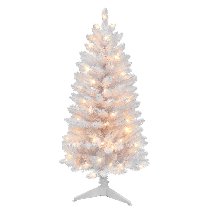 4 ft Pre-Lit White Carson Artificial Pine Tree WH-CPA-40C07