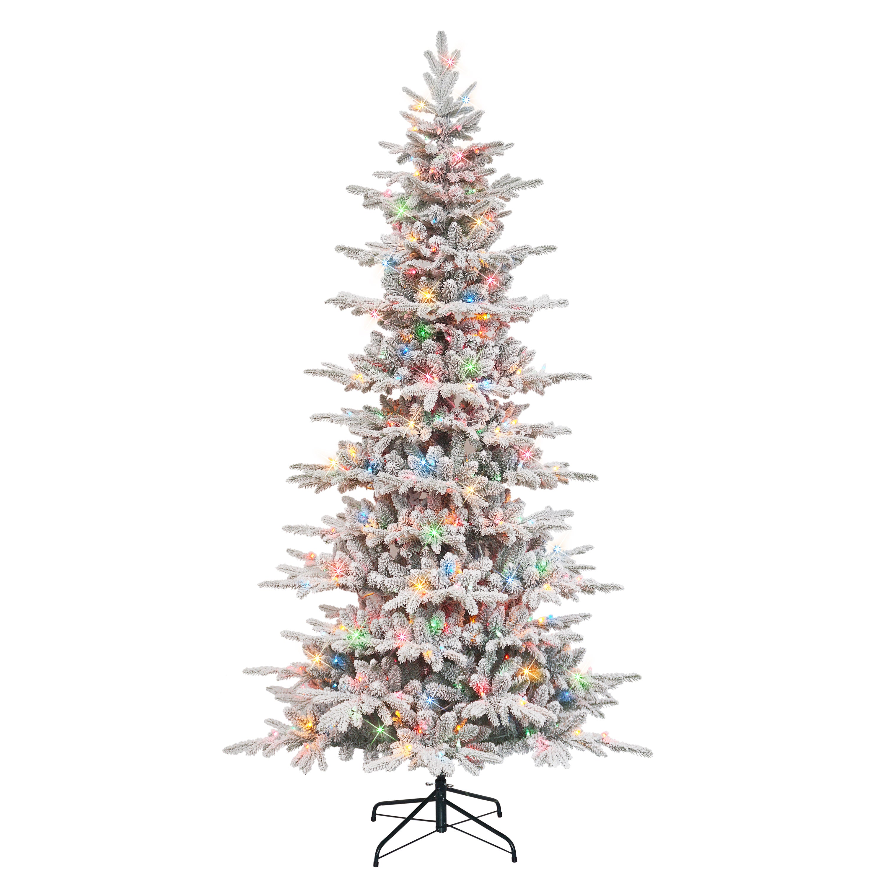 7.5 ft Pre-Lit Slim Flocked Artificial Utah Fir Tree UTFSLA-75M45