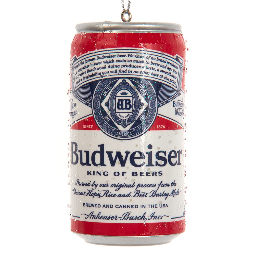 3.75" Budweiser Can Blow Mold Ornament #AB1231