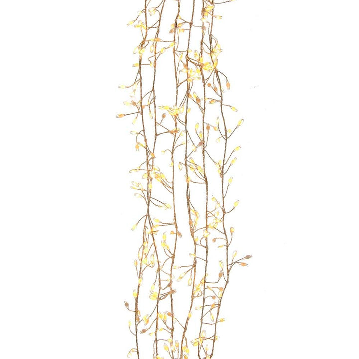 Kurt Adler 300-Light  Cluster Garland with Classic White LED Twinkle Lights