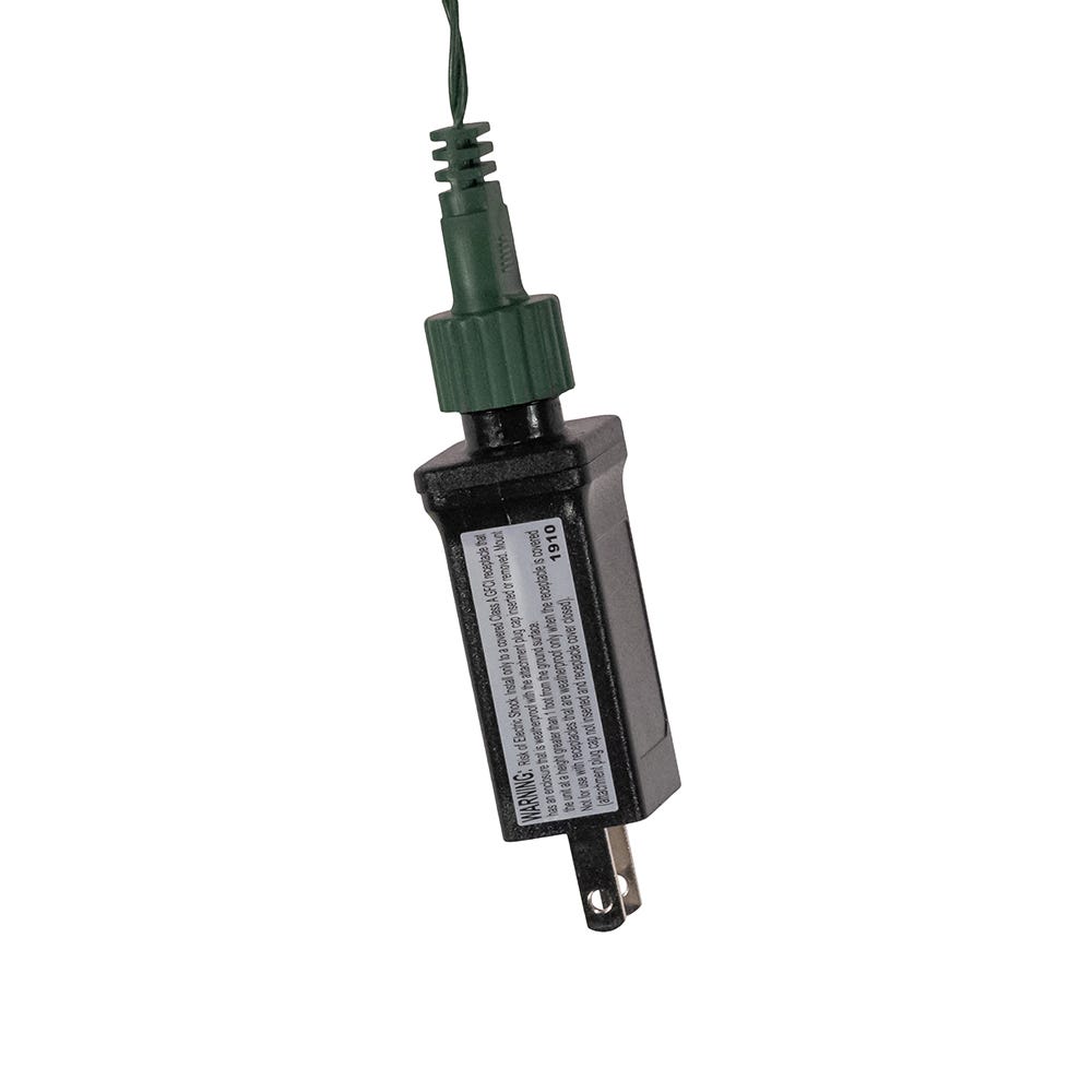 Kurt Adler 75-Light Cluster Burst Warm White Superbright LED Light Set with Green Wire