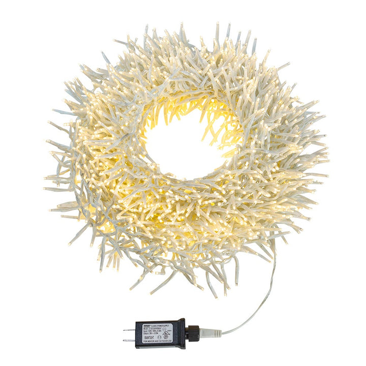 Kurt Adler 65-Foot 2000-Light Cluster Garland with Warm White LED Lights AD1025WW
