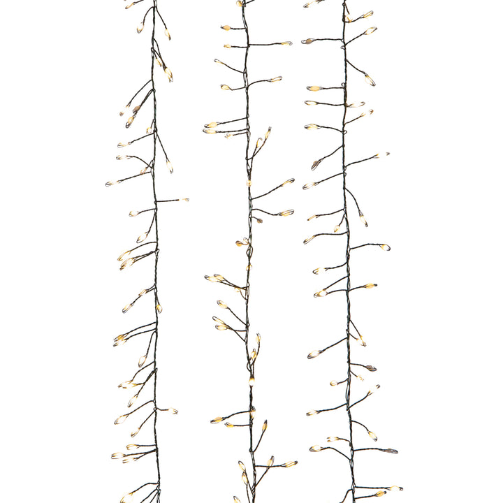 Kurt Adler 9.8-Foot 300-Light Warm White LED Fairy Light Cluster Garland