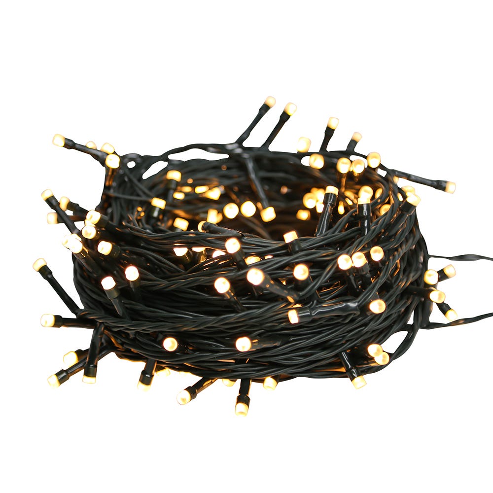 Kurt Adler 600-Light Pure White/Warm White Temperature Changing LED Cluster Garland AD1062PWWW