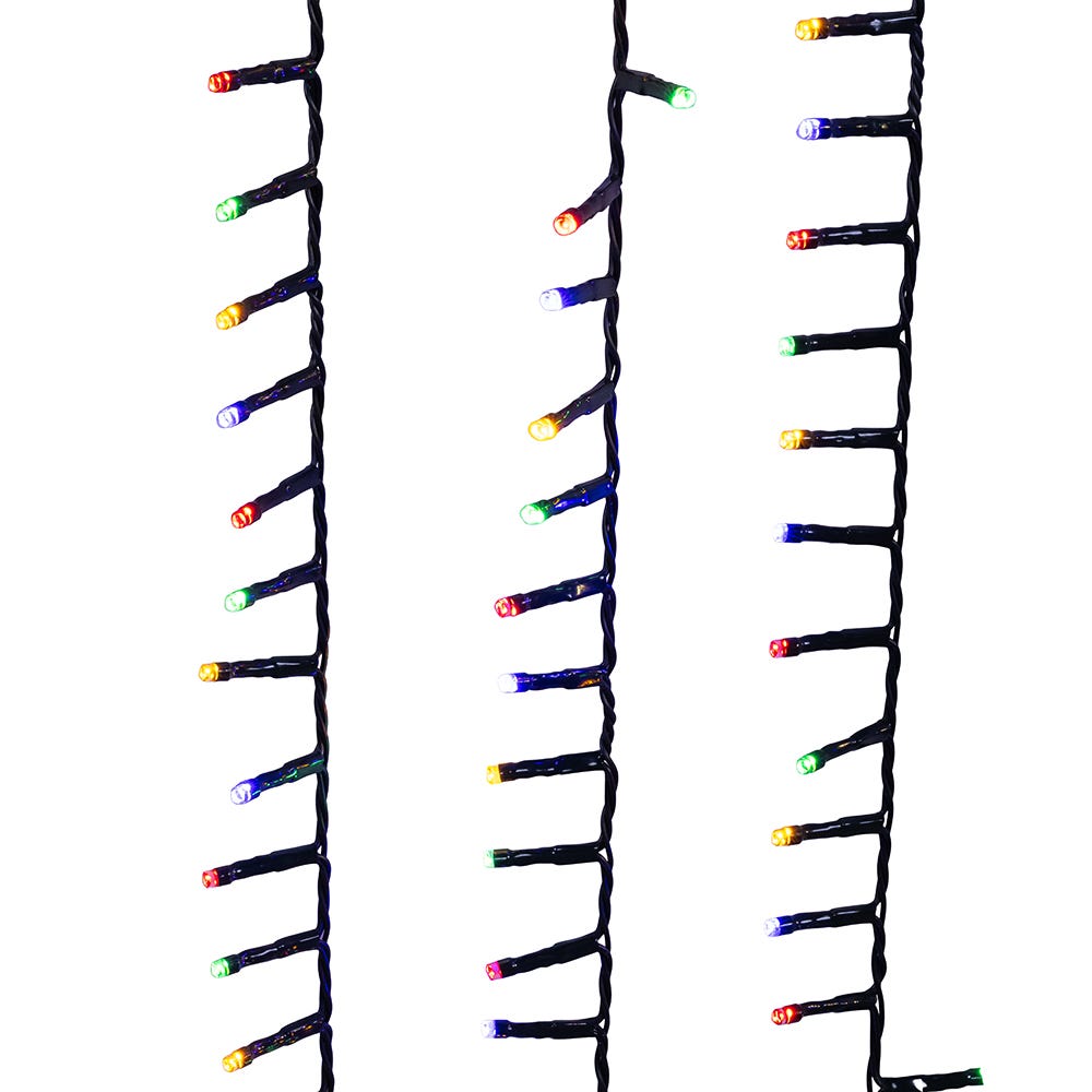 Kurt Adler 49.2-Foot 600-Light Dual Color 5MM LED Multifunction Rice Lights with Green Wire AD1074MUWW