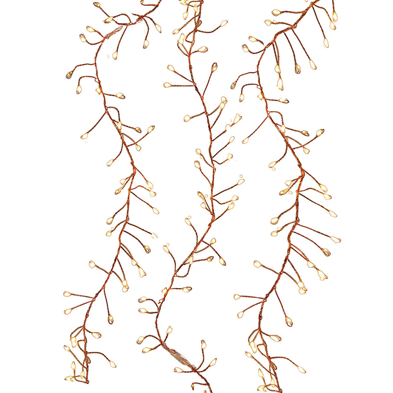 Kurt Adler 7.87' 240L Classic White Twinkle Micro LED Copper Wire Cluster Garland #AD1092CLW