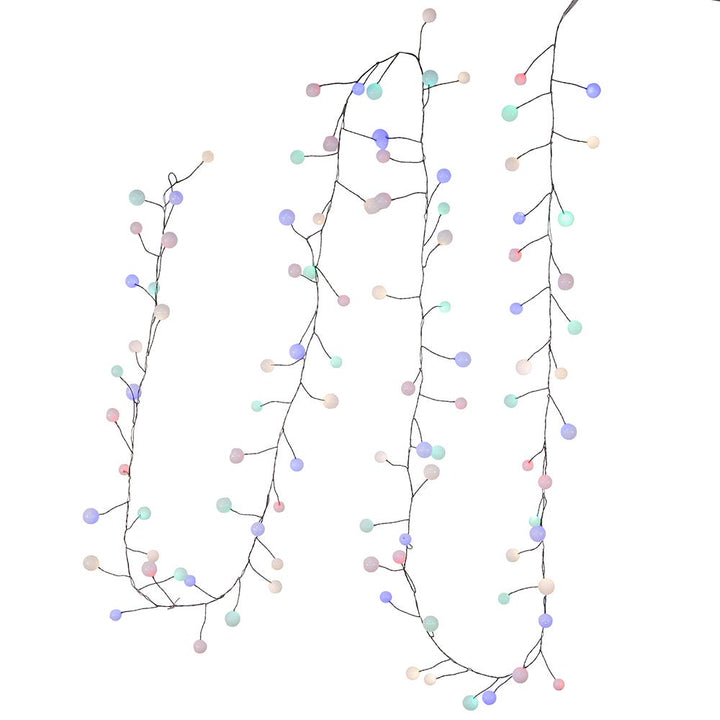 Kurt Adler 100-Light 8-Foot Multicolored LED Bead Cluster Garland