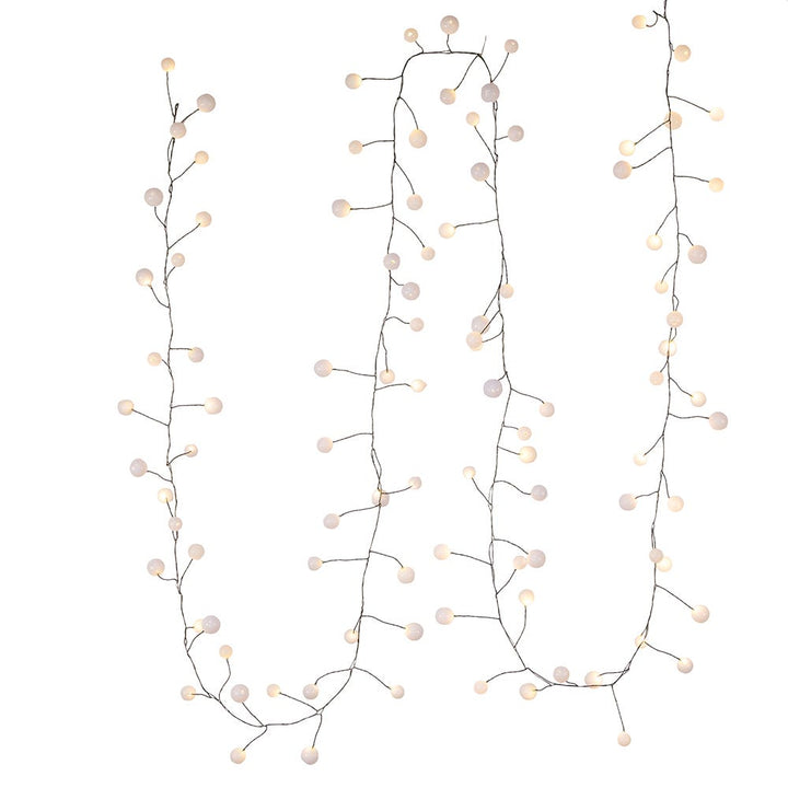 Kurt Adler 100-Light 8-Foot Warm White LED Bead Cluster Garland