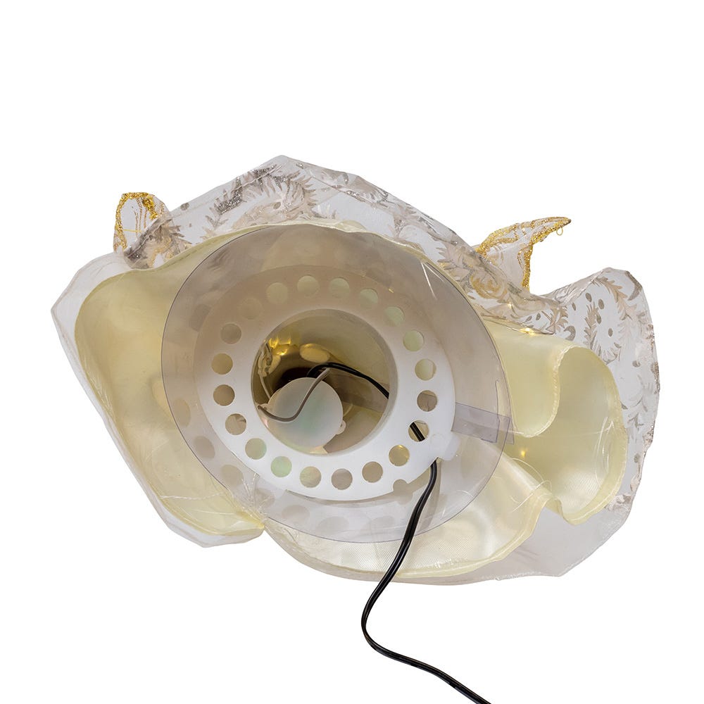 Kurt Adler 12-Inch UL 30-Light Fairy LED Fiber Optic Gold Angel Tree Topper