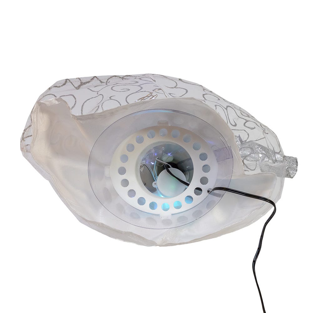 Kurt Adler 12-Inch UL 30-Light Fairy LED Fiber Optic Silver Angel Tree Topper