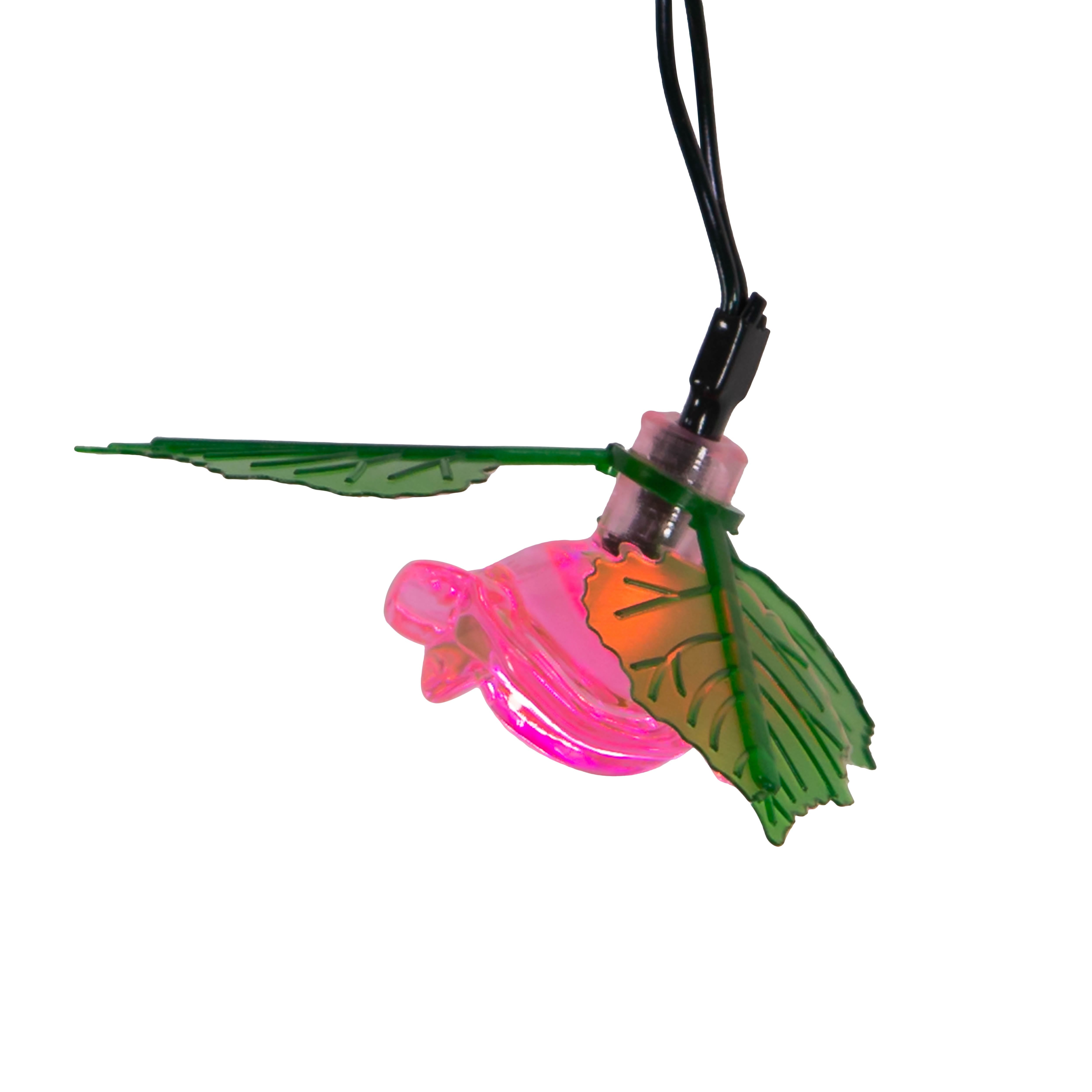 Kurt Adler UL 10-Light LED Pink Rose Light Set