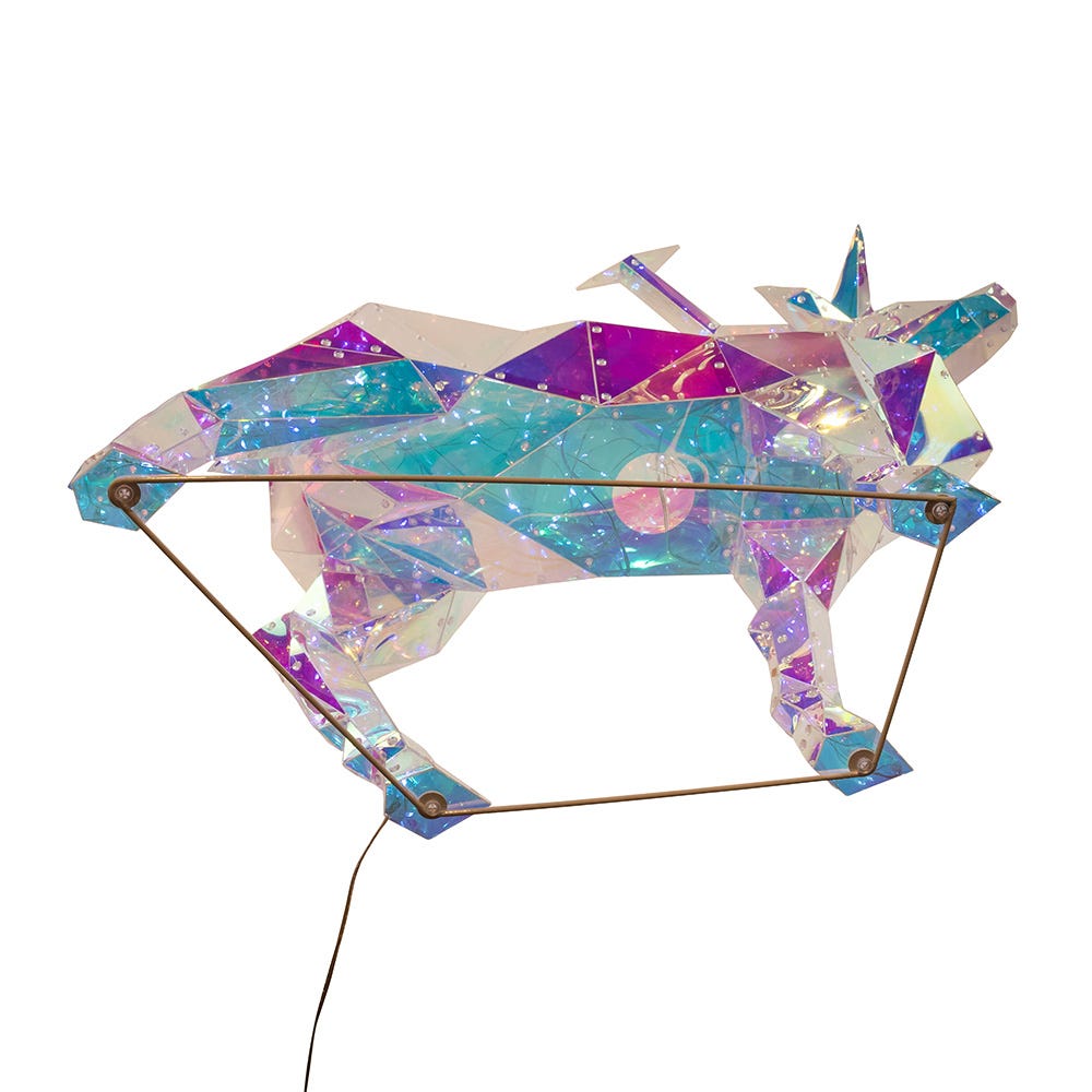 Kurt Adler 35.4-Inch Pre-Lit 500 Cool White LED Multifunction Holographic Reindeer