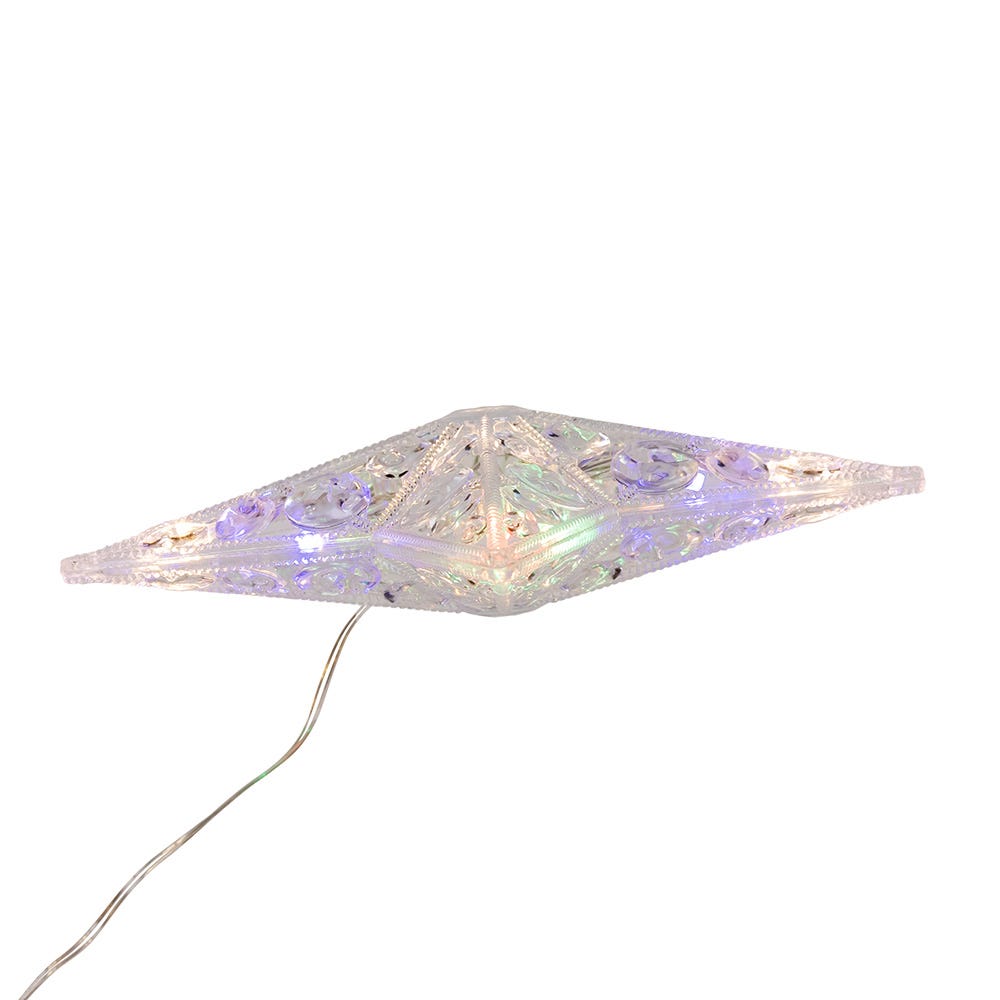 Kurt Adler 8.65-Inch 11-Light Dual Color LED With Color Effect Remote Control Star Tree Topper