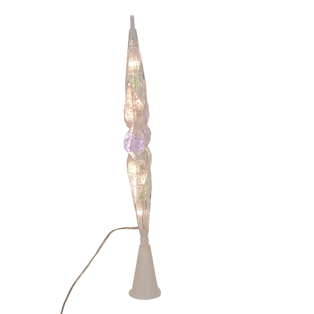 Kurt Adler 12.6-Inch 11-Light Dual Color LED With Color Effect Remote Control Star Tree Topper