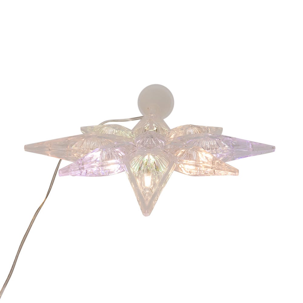 Kurt Adler 12.6-Inch 11-Light Dual Color LED With Color Effect Remote Control Star Tree Topper