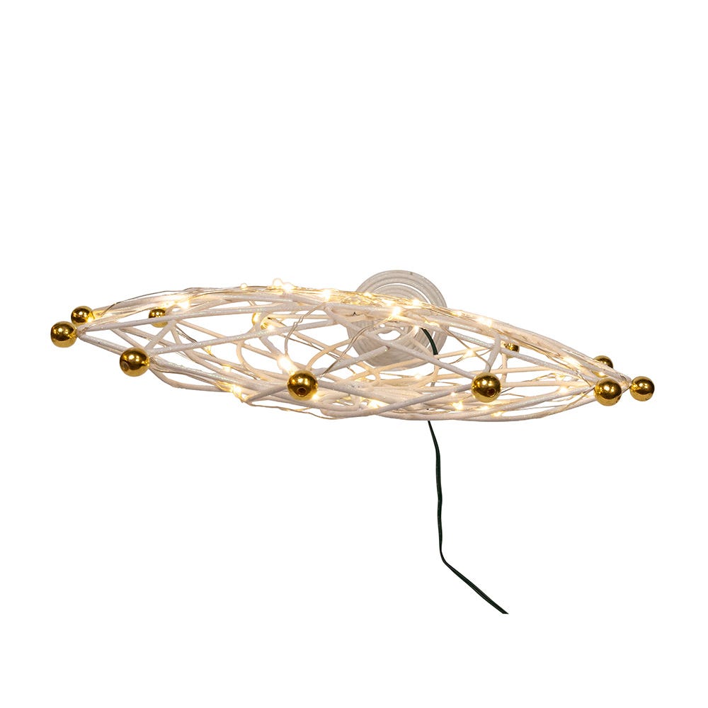 Kurt Adler stunning 14.5-Inch 50-Light Warm White LED 12-Point Star Tree Topper