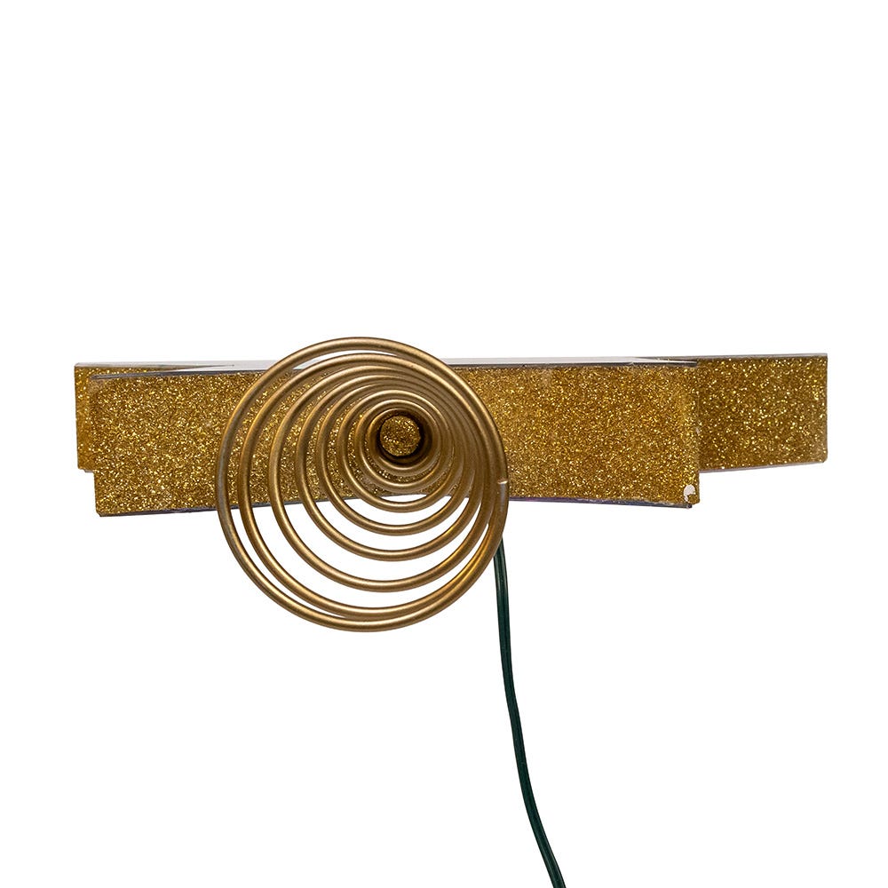 Kurt Adler 11.5-Inch UL 22-Light Multicolor Infinity Effect SMD LED Gold Glitter 5-Point Star Tree Topper