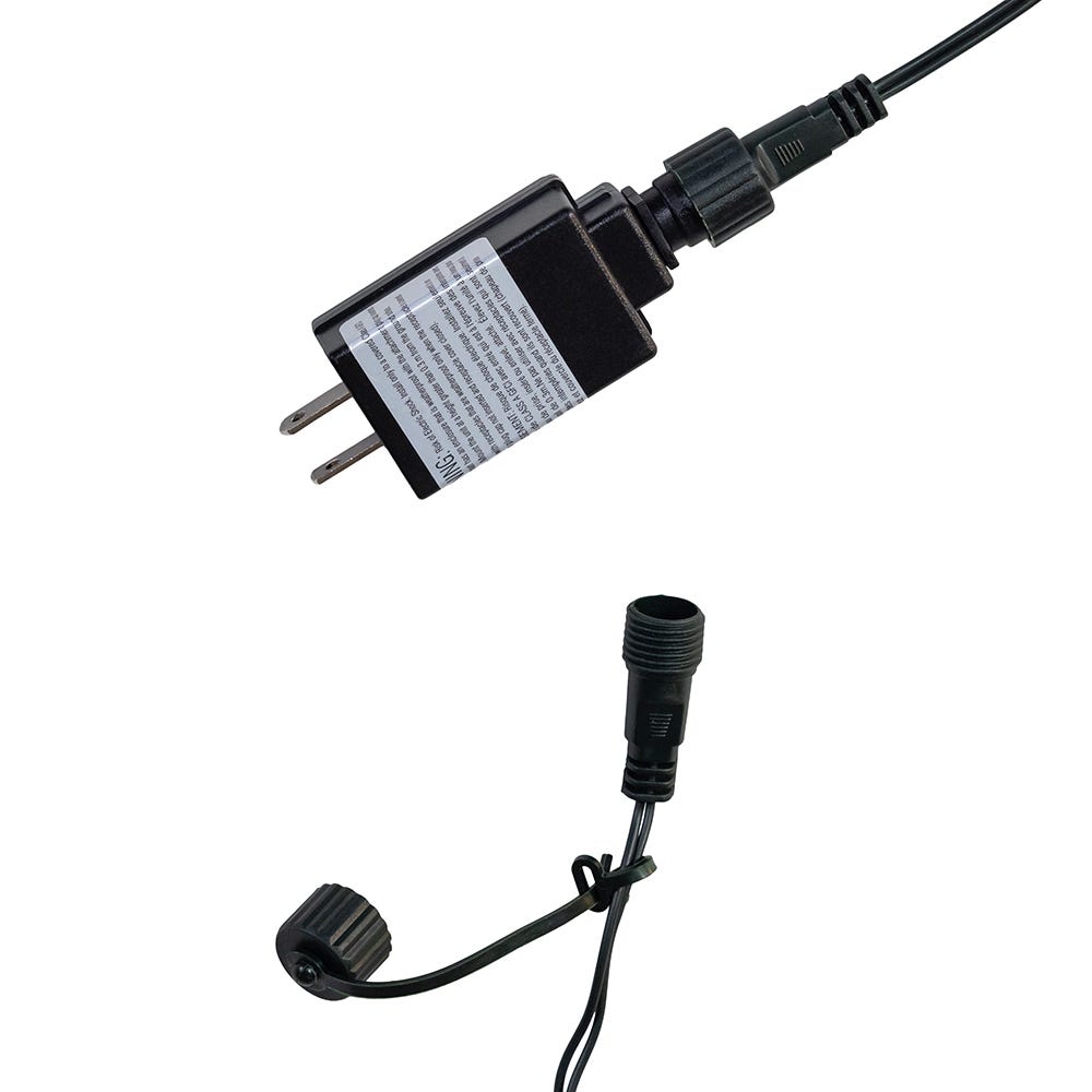 Kurt Adler UL 10-Light Warm White LED Super C9 Multicolor Bulb Yard Stakes, 10-Piece Set