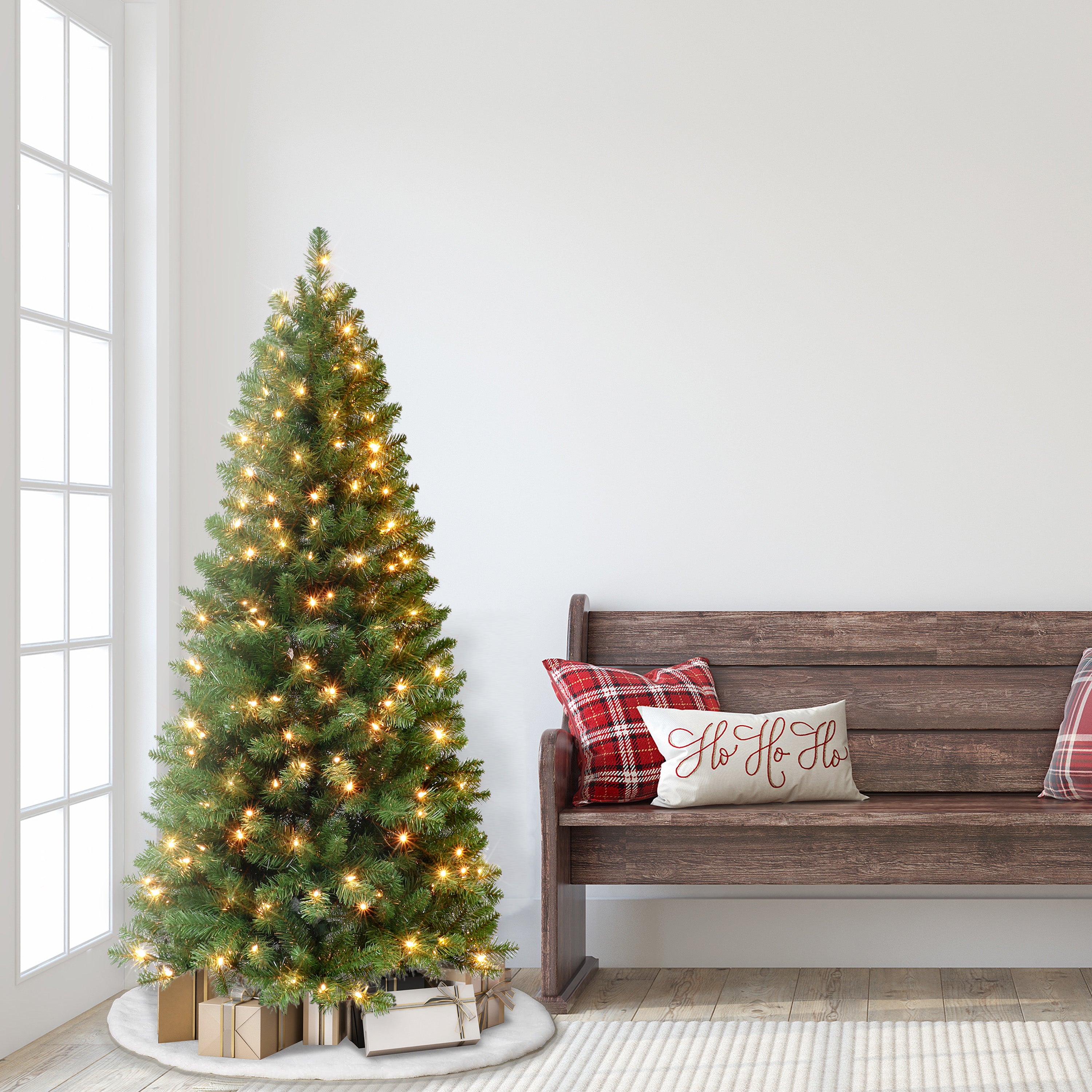 6ft Pre-lit Virginia Pine Tree