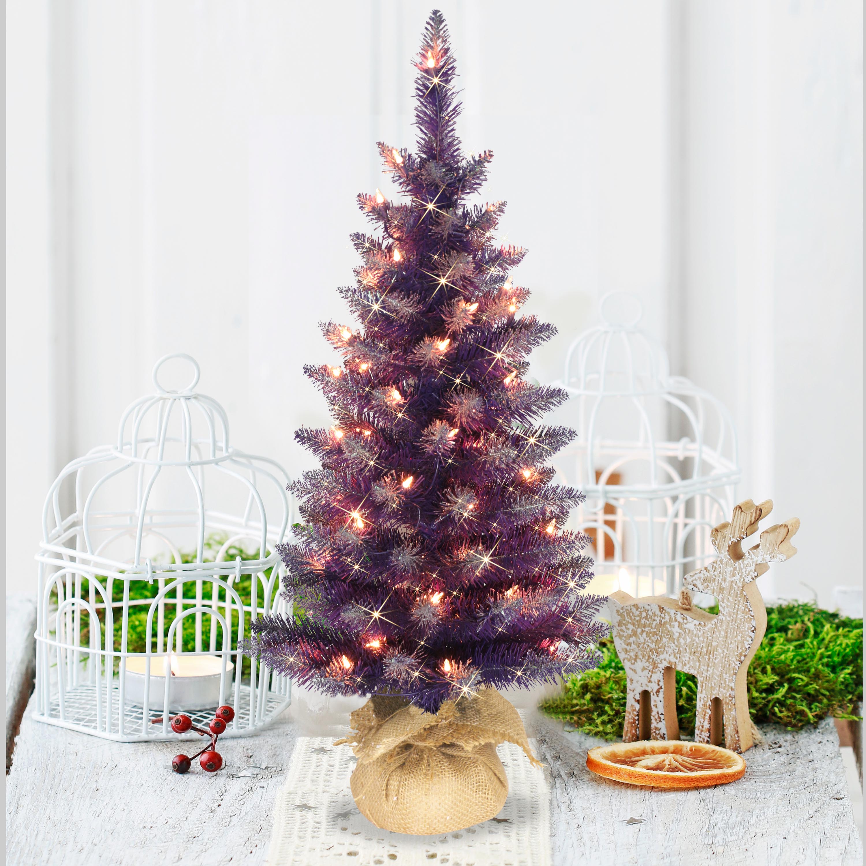 3ft Pre-Lit Fashion Purple Christmas Tree