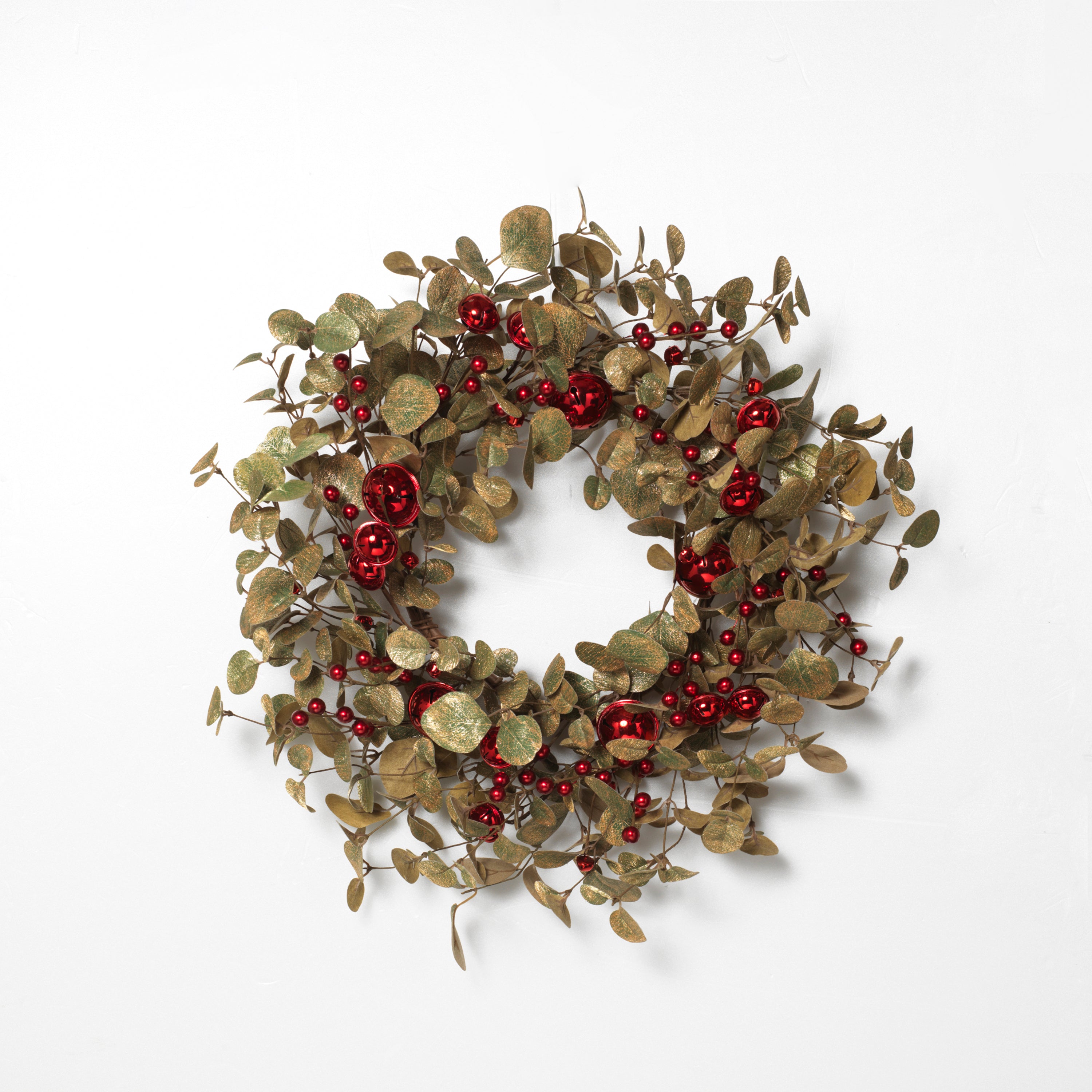 Hanging Red Metal Holiday Bells with Rope, Set of 3 2600420EC