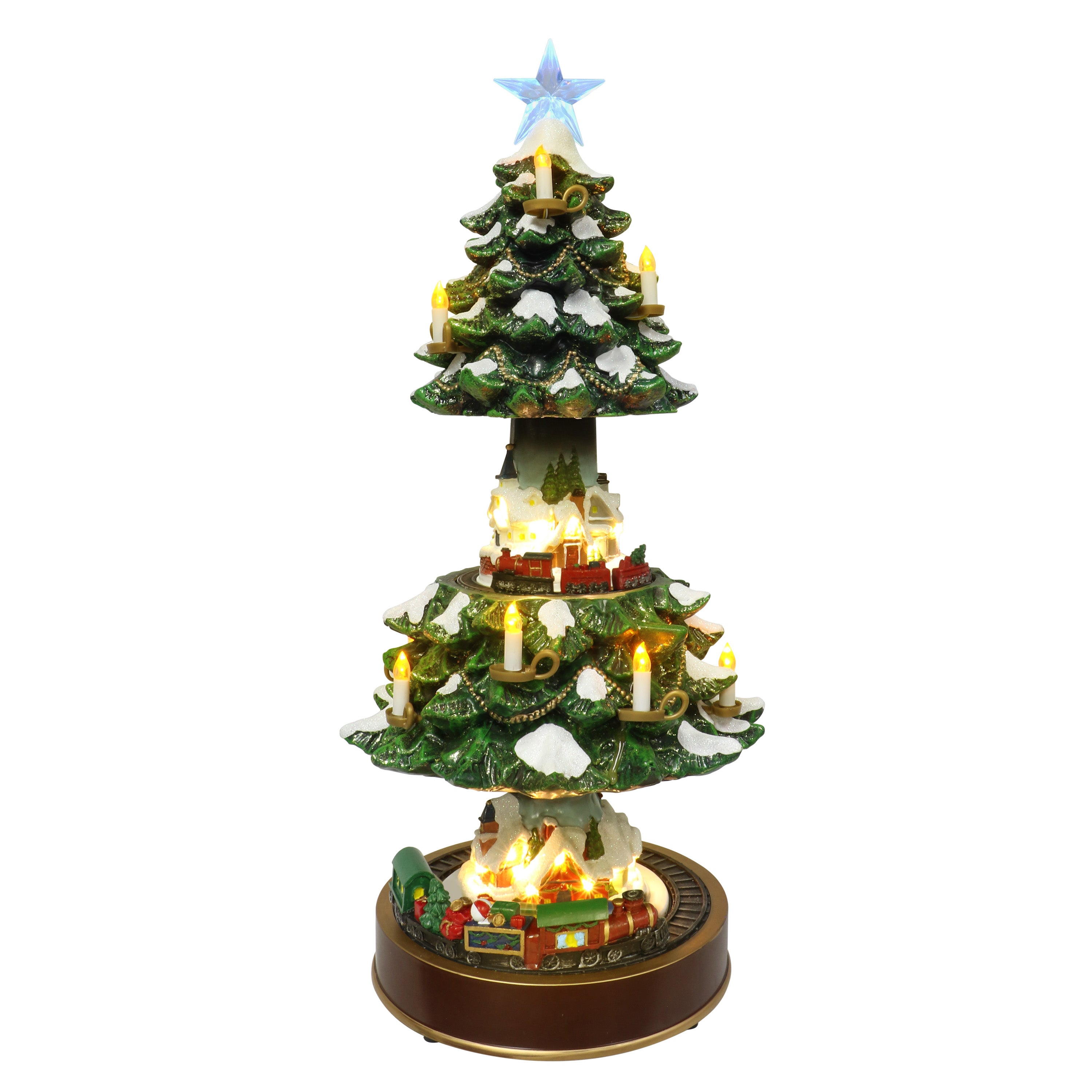 22" Animated Christmas Tree Village DE4570LA-BO
