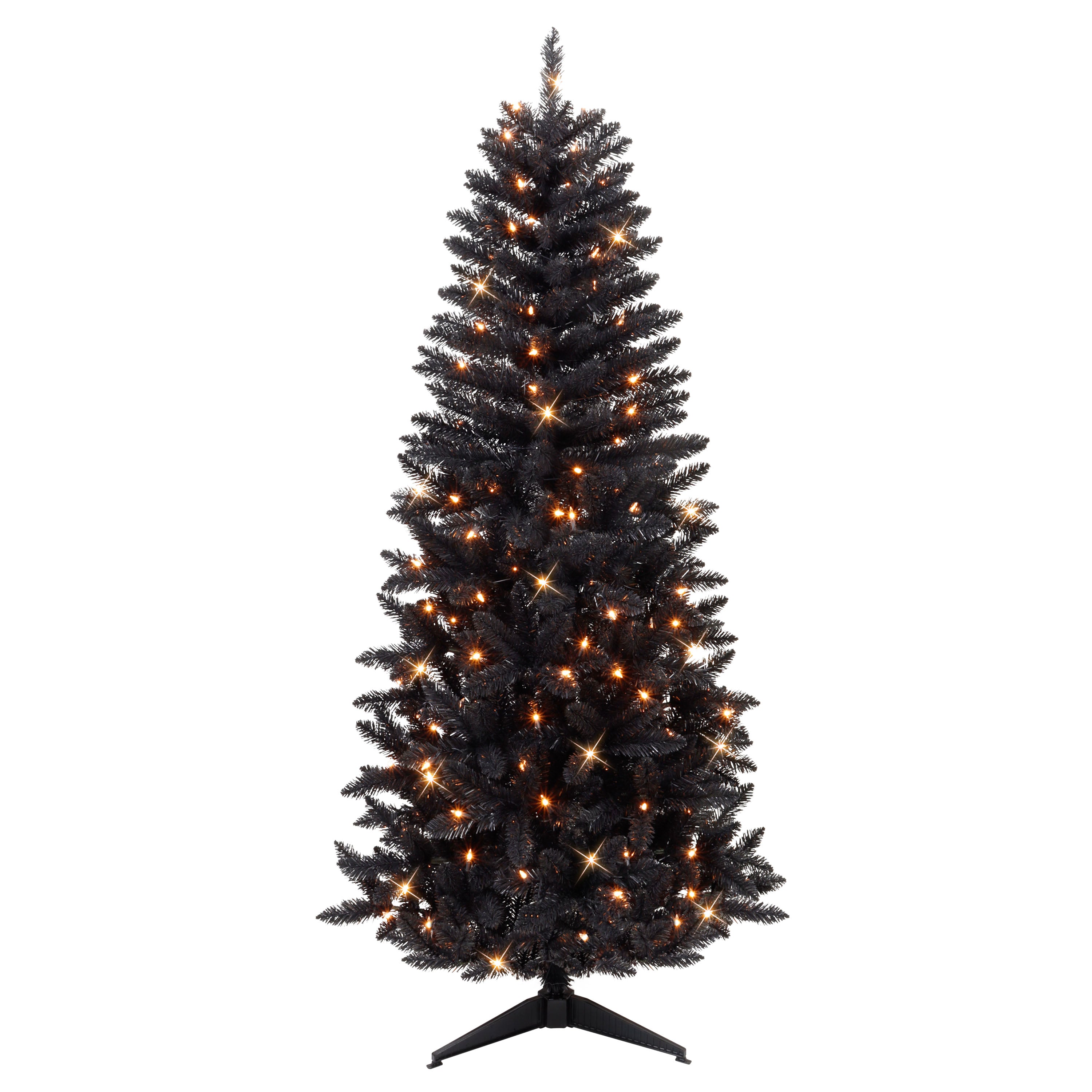 7' Pre-Lit Black Artificial Carson Pine Tree BK-CP-70C2A