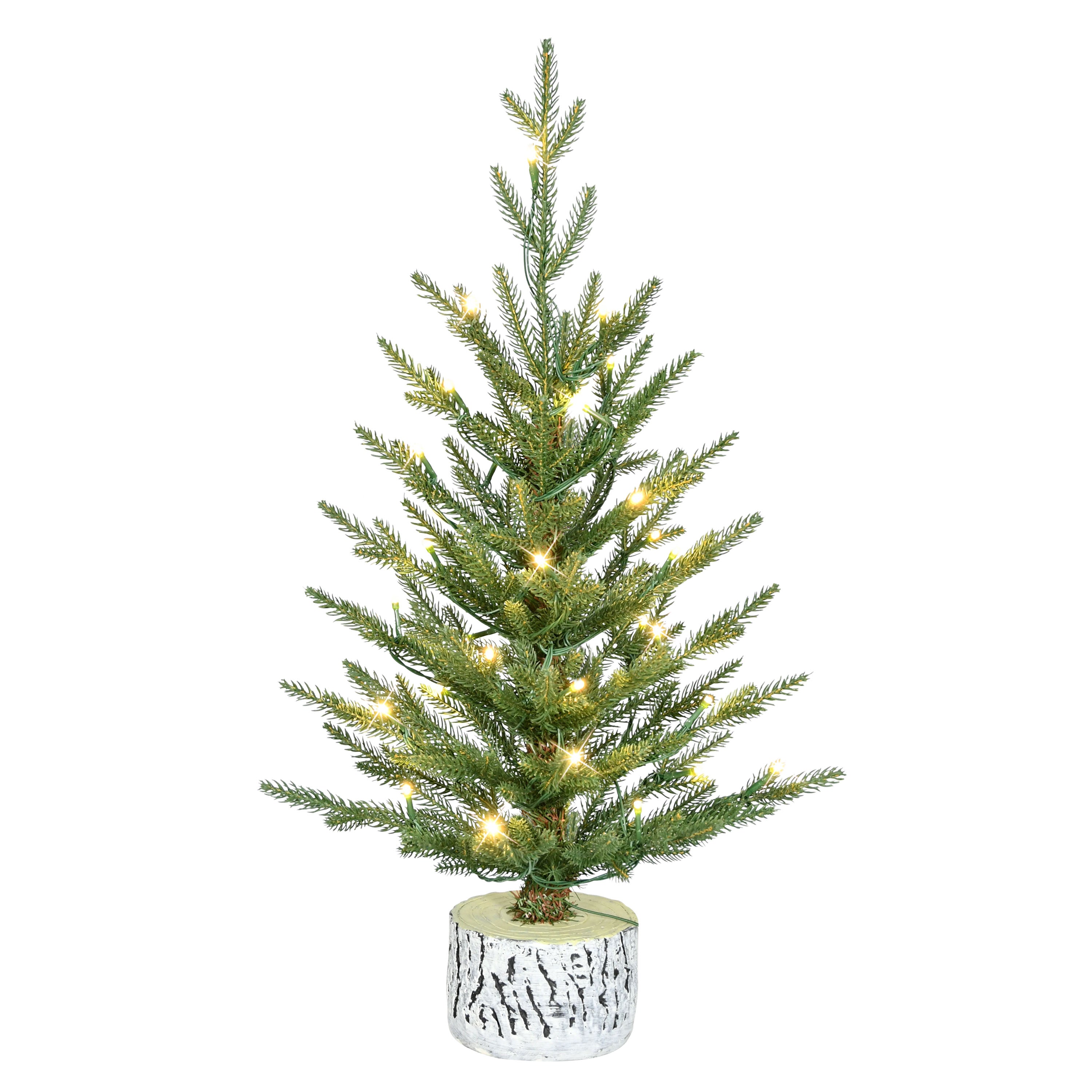 2' Pre-Lit Artificial Green Potted Arctic Fir Tree GN-PTO9760-2F5LW03A