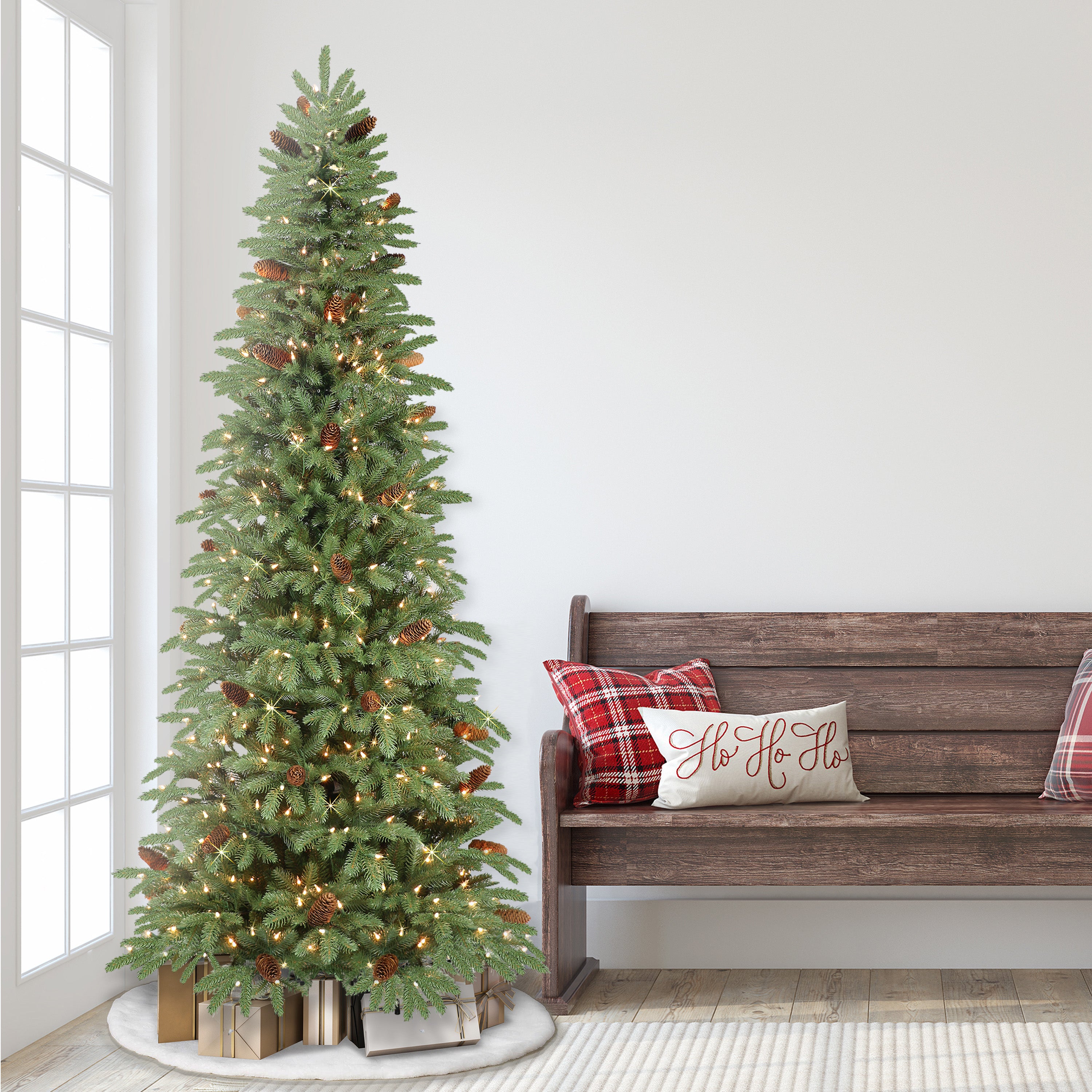 7.5ft Pre-Lit Slim Montville Spruce Christmas Tree