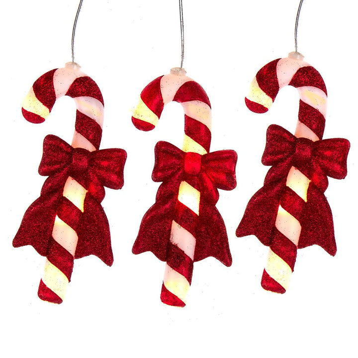 Kurt Adler 30-Light 5 Piece Battery-Operated Candy Canes Light Set 