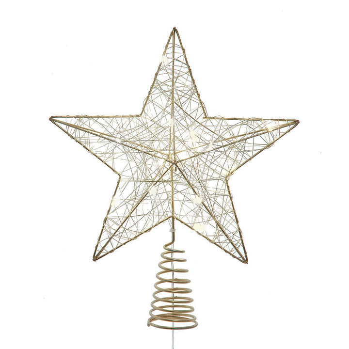 Kurt Adler 11.8-Inch Battery Operated 5-Point Metal Star Tree Topper BAT3008