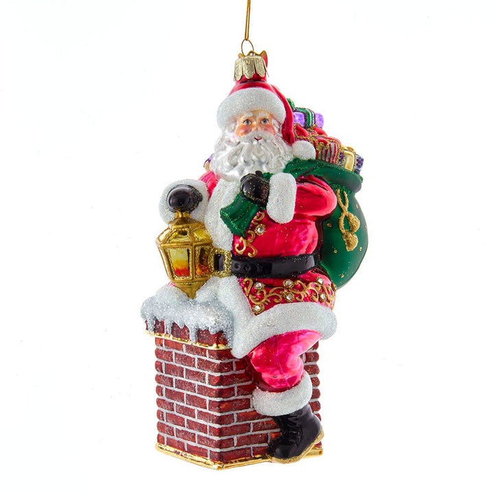 Kurt Adler 7-Inch Bellisimo Santa In Chimney Ornament BELL0004