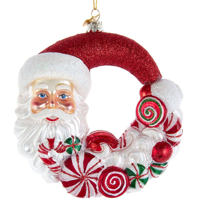 Kurt Adler 7-Inch Bellisimo Santa Candy Wreath Ornament