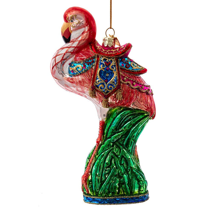 Kurt Adler 7-Inch Bellissimo Glass Flamingo Ornament