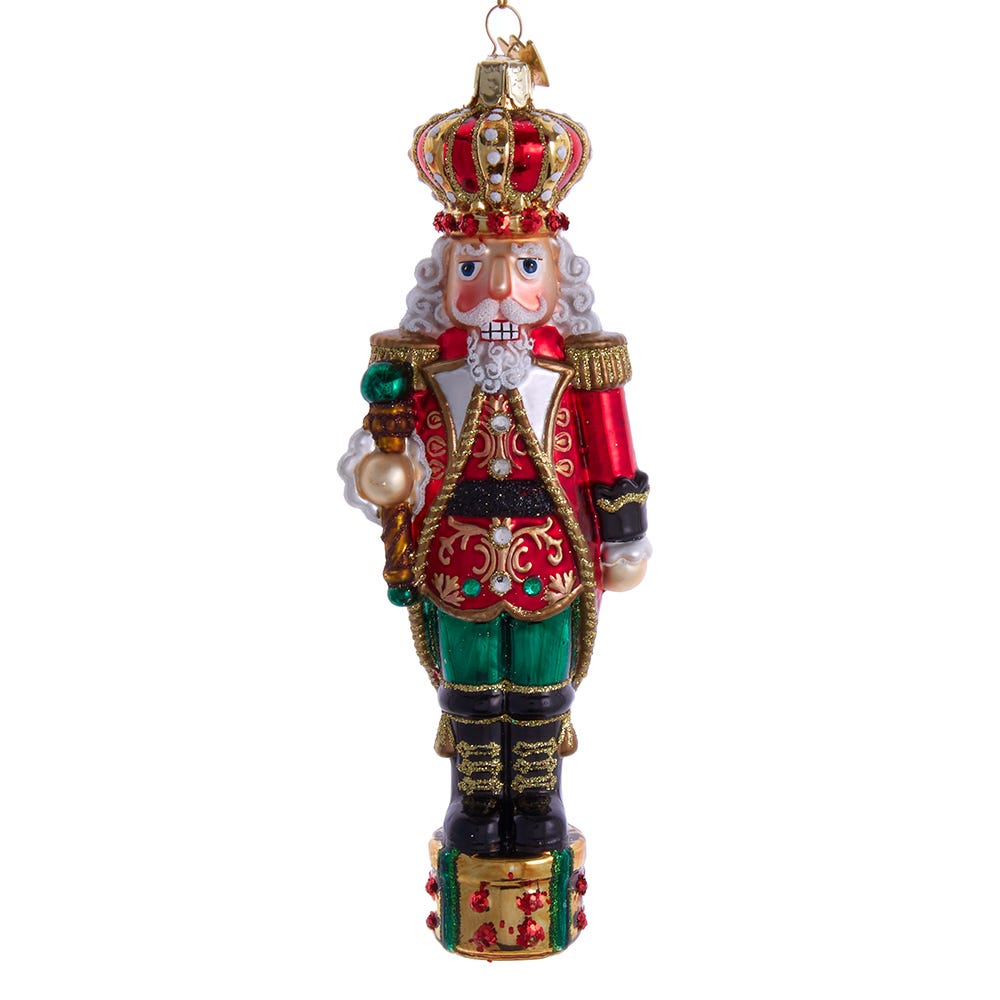 Kurt Adler 7-Inch Bellissimo Glass King Nutcracker Ornament BELL0024