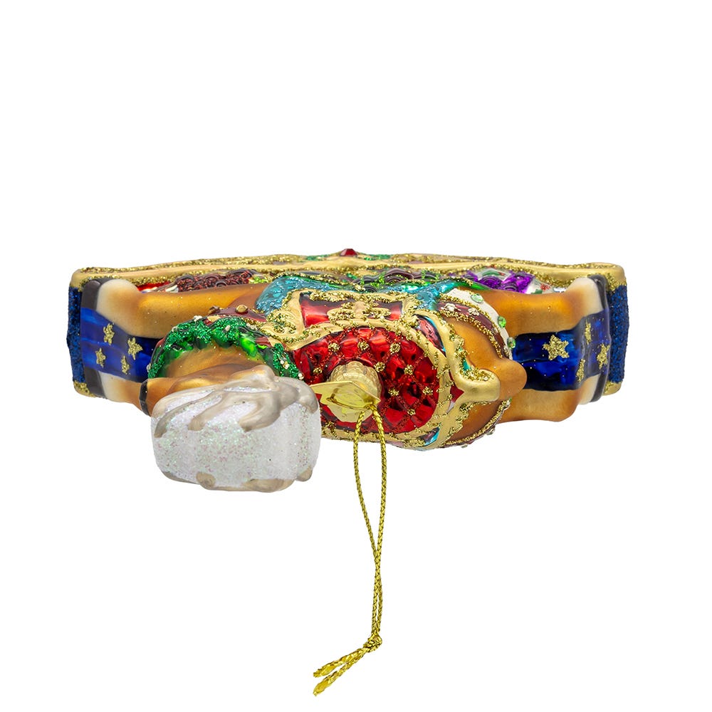 Kurt Adler 5.5-Inch Bellissimo Glass Rocking Deer Ornament